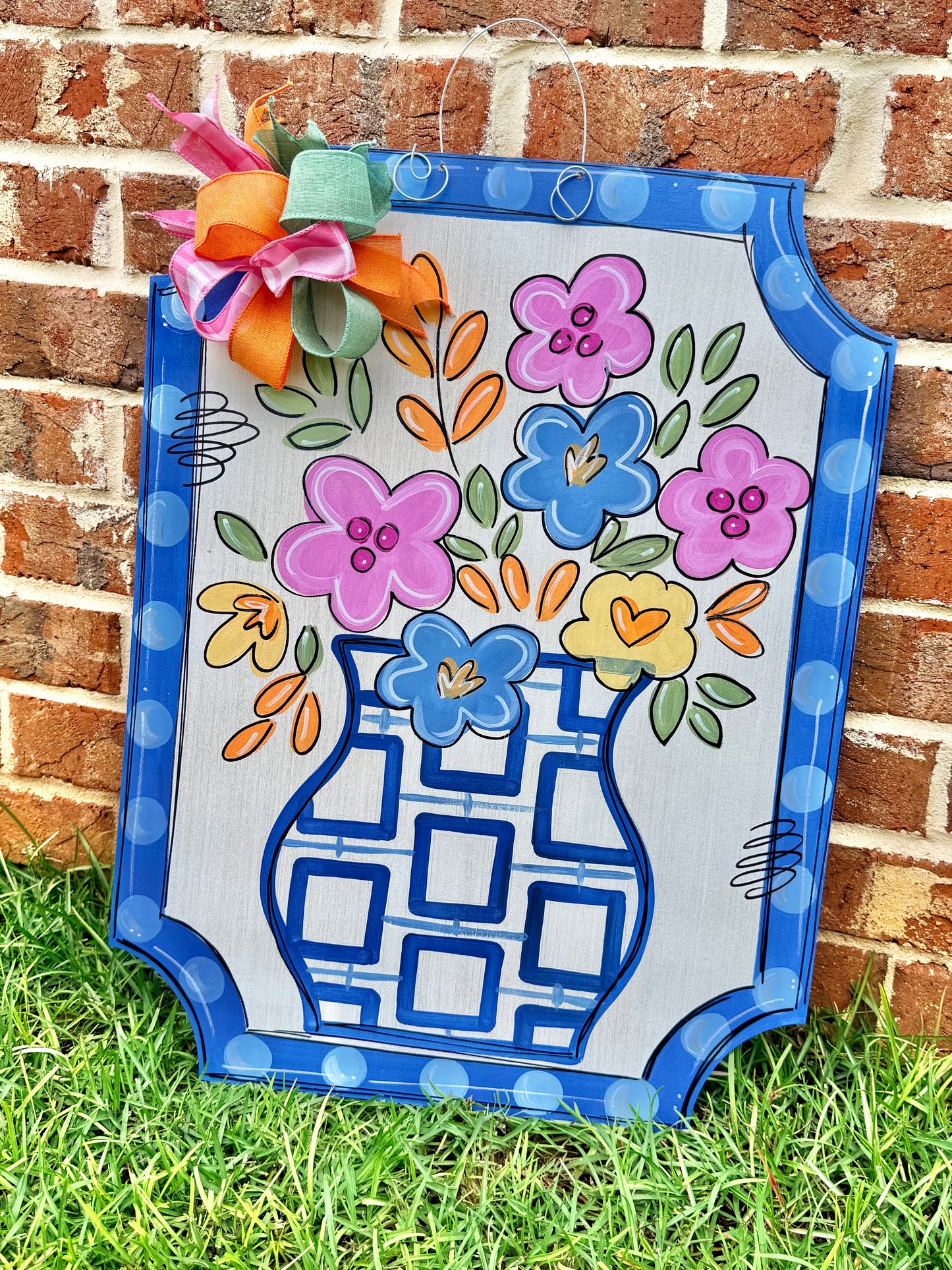 Floral Vase Doorhanger