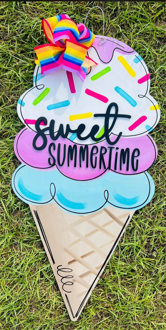Ice Cream Summer Doorhanger