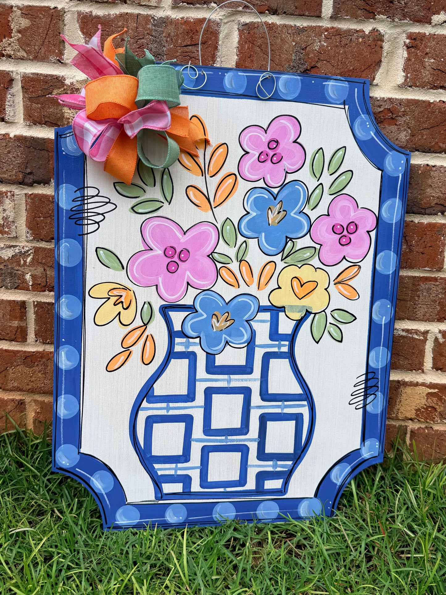 Floral Vase Doorhanger