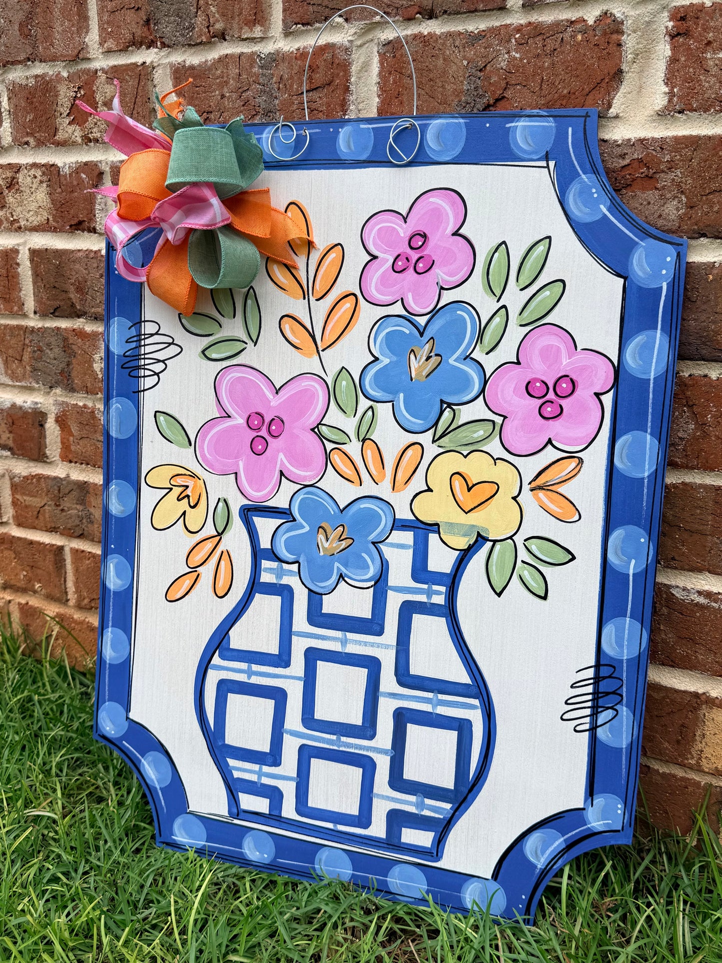 Floral Vase Doorhanger