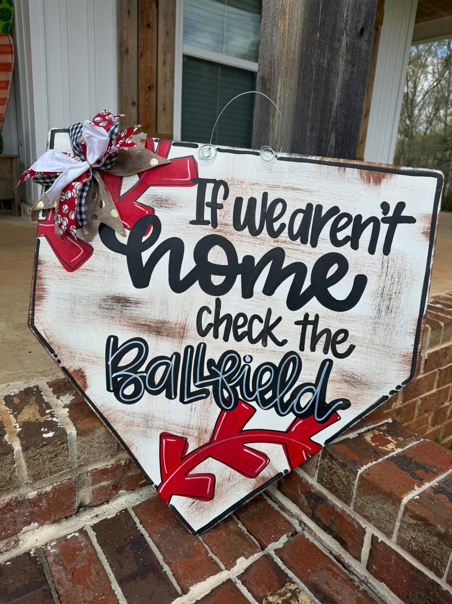 Baseball Ballfield Doorhanger