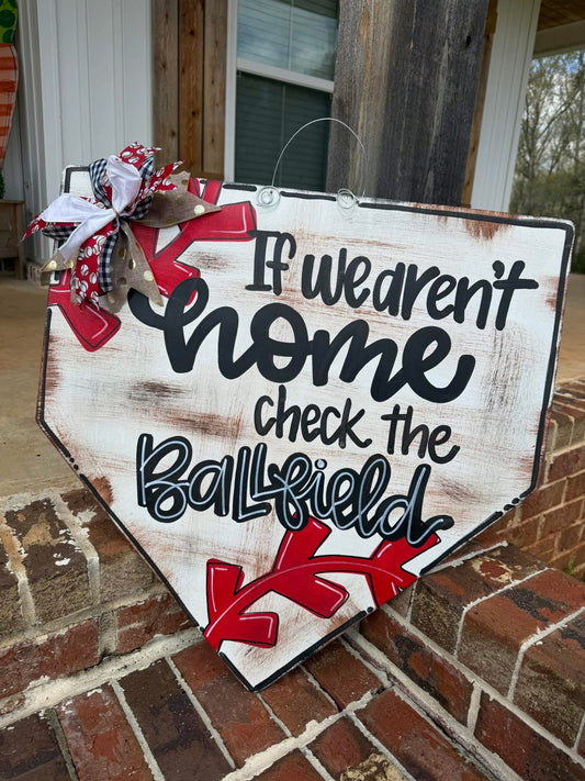 Baseball Ballfield Doorhanger