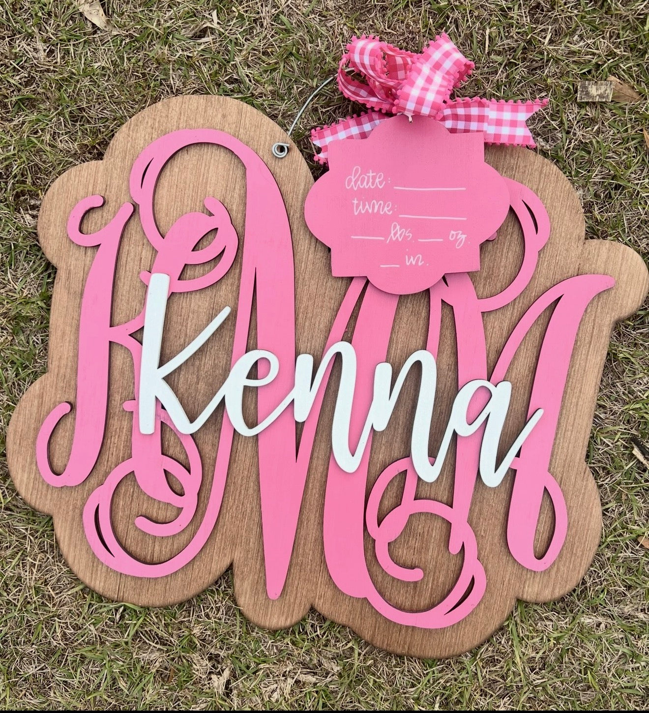 Monogram Baby Doorhanger