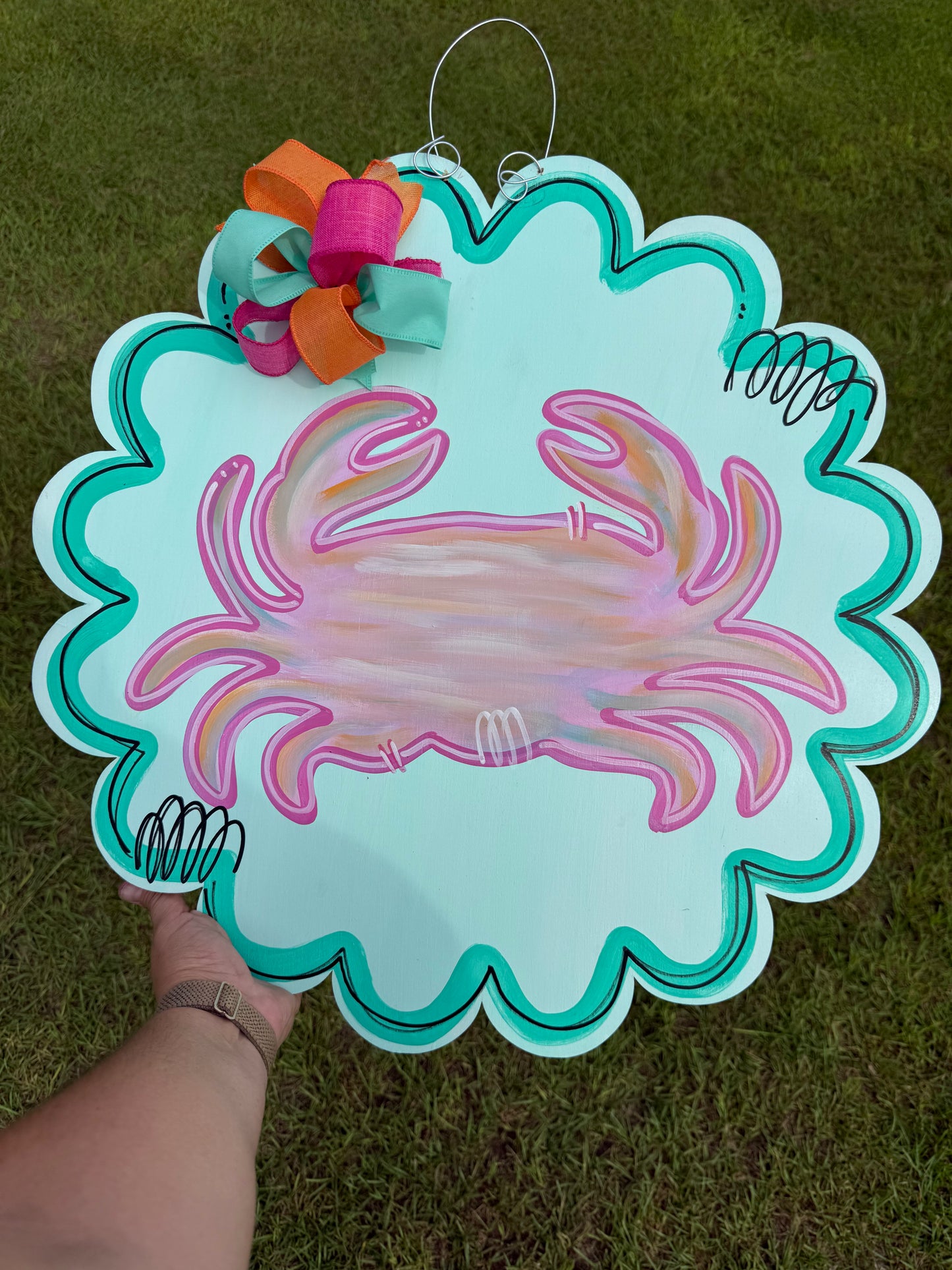 Sweet Summer Crab Doorhanger
