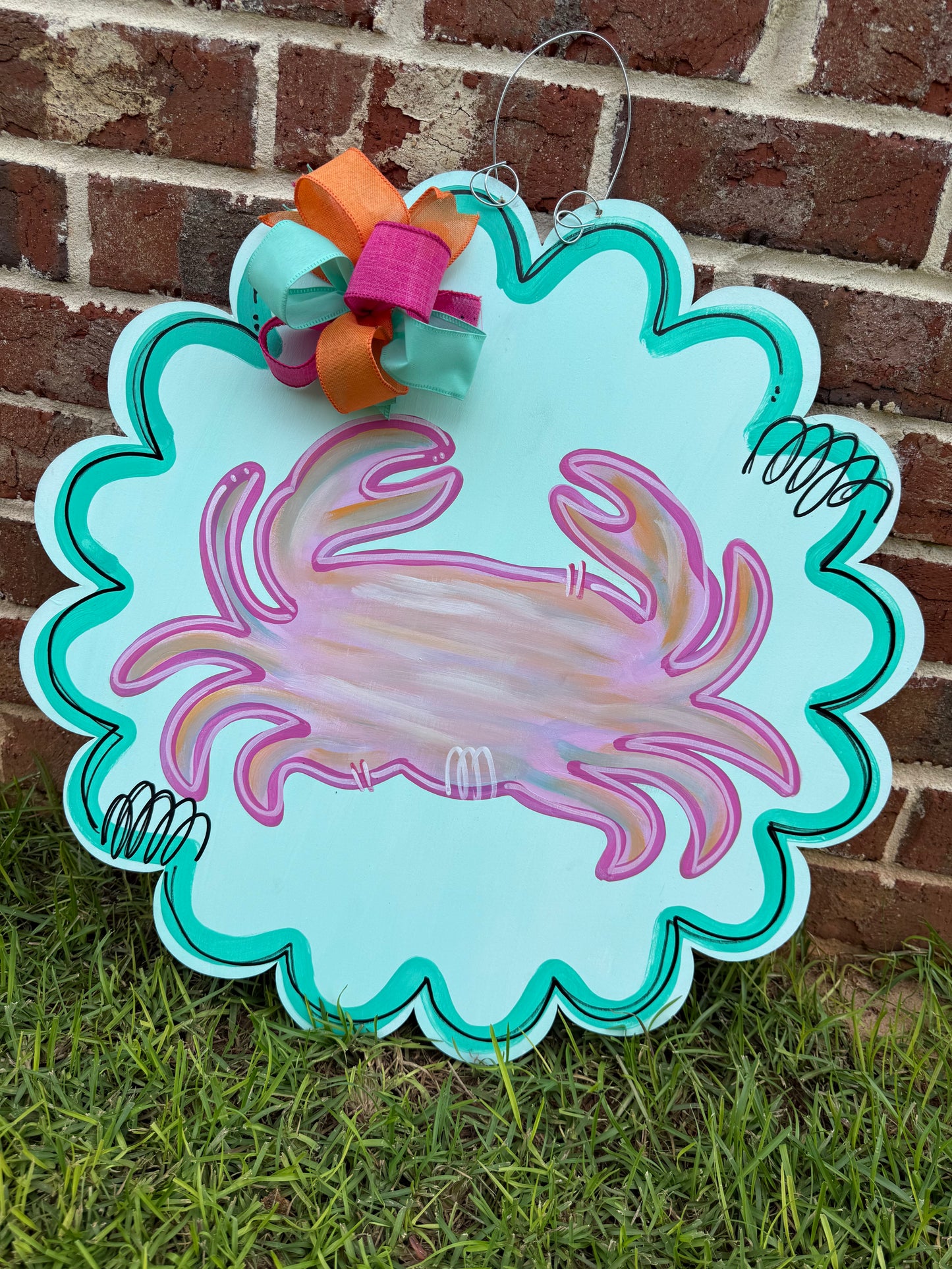 Sweet Summer Crab Doorhanger