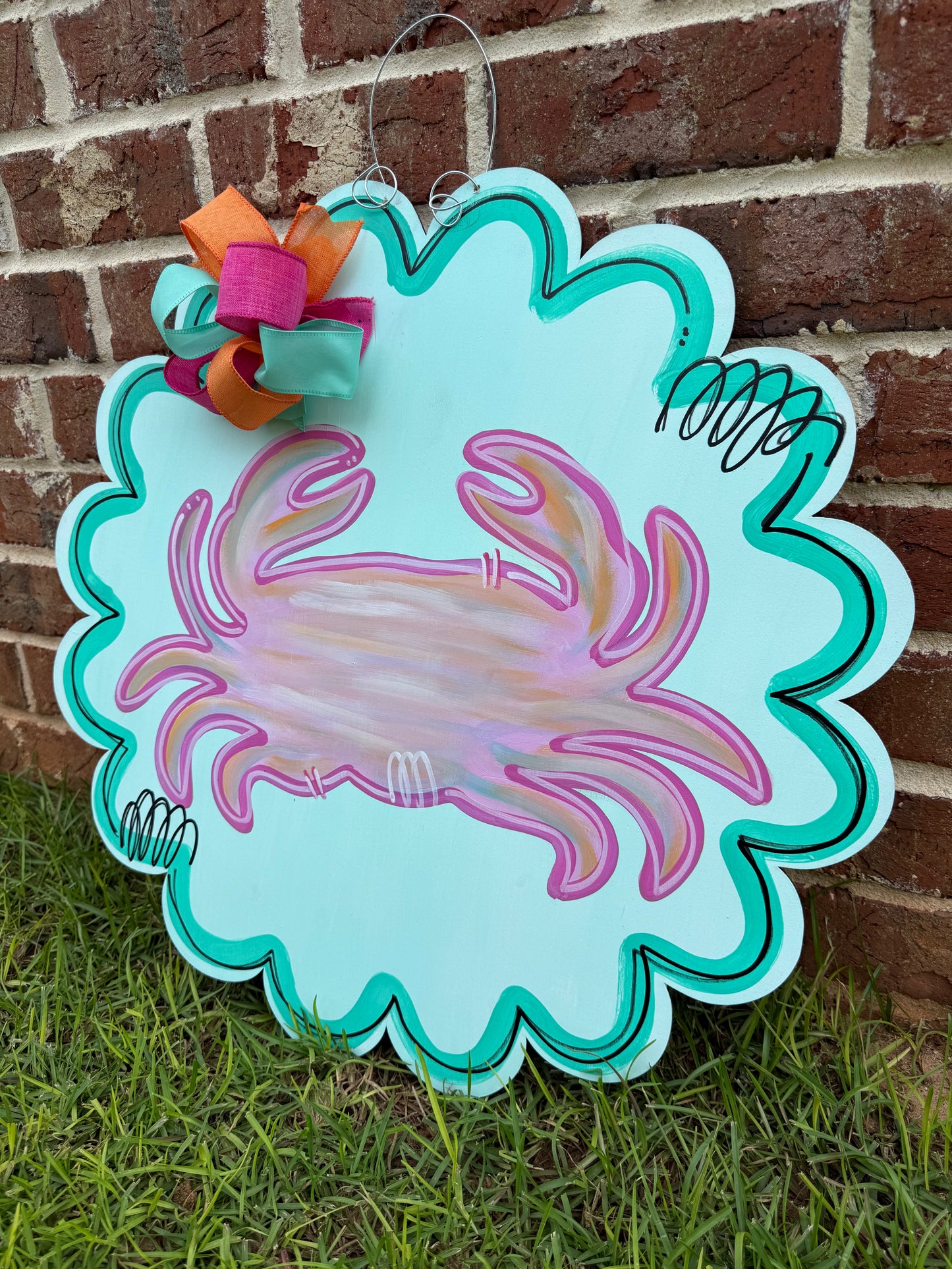 Sweet Summer Crab Doorhanger