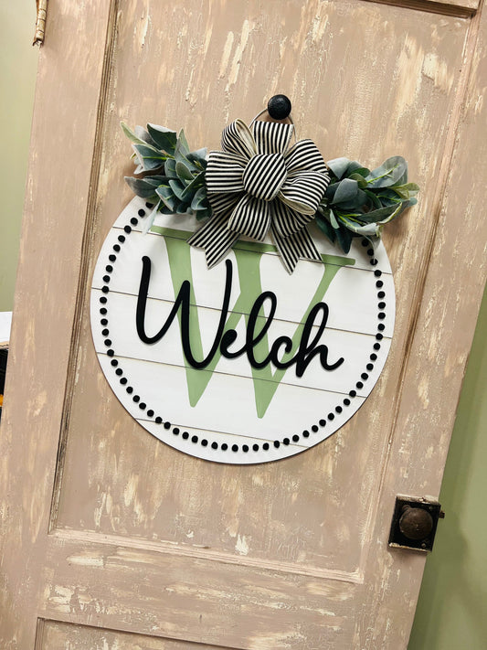Shiplap Inspired Last Name Hanger